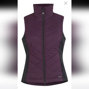 Kerrits Women's Purple Good Gallop Quilted Vest SZ.S Embroidered Horse On Back